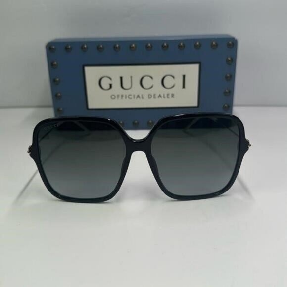 💯- New Authentic Gucci Grey Butterfly Ladies Sunglasses GG1267SA 001 60 - Picture 14 of 14